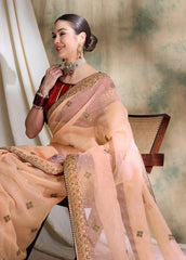 Womens Fashion Ethnic Peach Color Sarees-MLSHWSA1614PCH0ONE