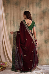 Womens Fashion Ethnic Maroon Color Sarees-MLSHWSA1561MRN0ONE