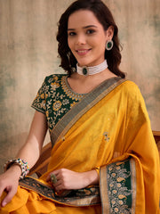 Womens Fashion Ethnic Mustard Color Sarees-MLSHWSA1563MUS0ONE