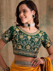 Womens Fashion Ethnic Mustard Color Sarees-MLSHWSA1563MUS0ONE