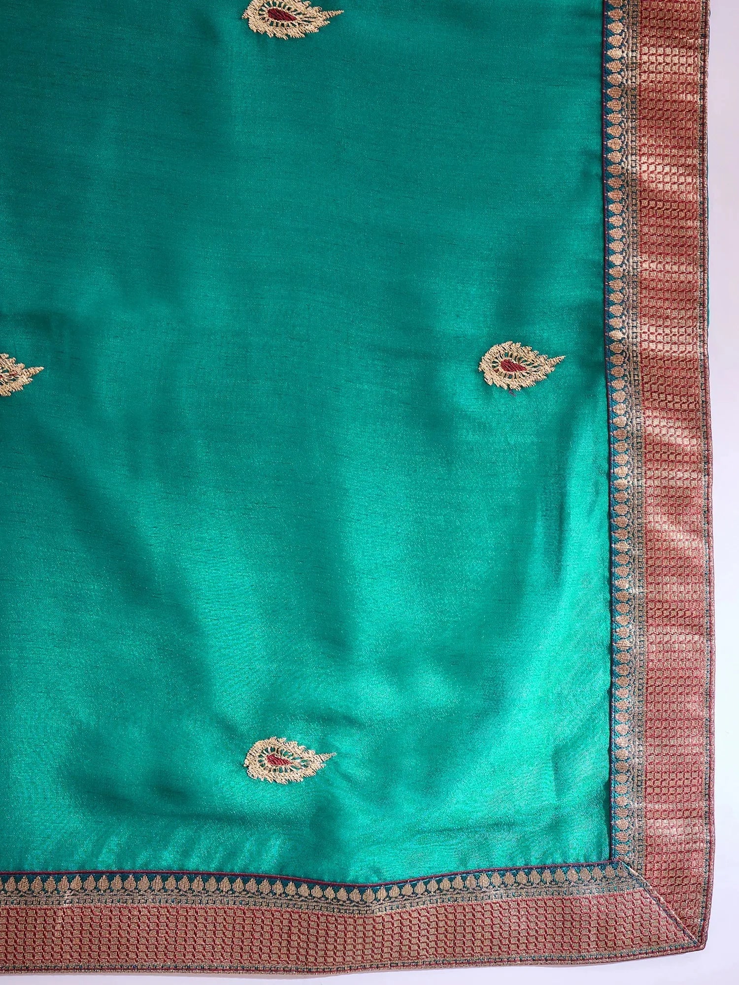 Green Hand-Embroidered Saree | Exclusive Indian Designer Wear
