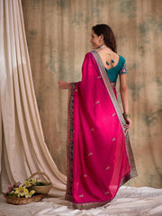 Womens Fashion Ethnic Pink Color Sarees-MLSHWSA1567PNK0ONE