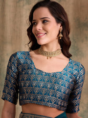 Womens Fashion Ethnic Teal Color Sarees-MLSHWSA1543TEL0ONE