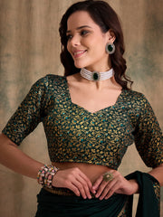 Womens Fashion Ethnic Green Color Sarees-MLSHWSA1572GRN0ONE