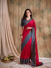 Womens Fashion Ethnic Pink Color Sarees-MLSHWSA1575PNK0ONE