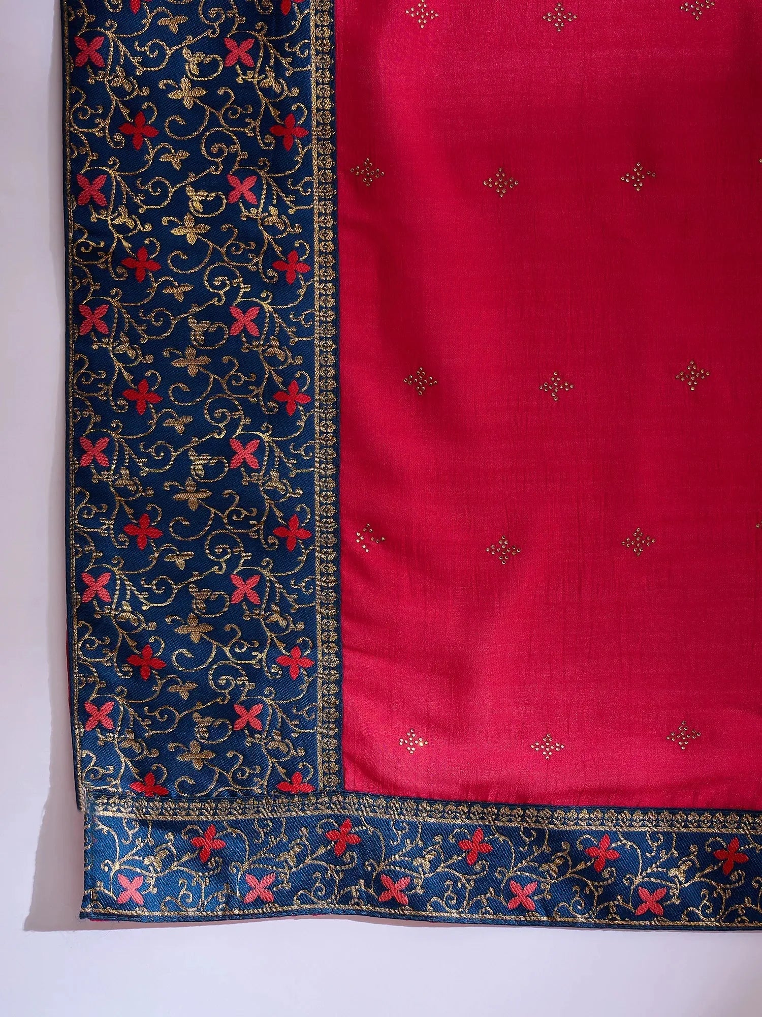 Pink Polyester Woven Saree | Indian Sarees