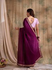 Womens Fashion Ethnic Purple Color Sarees-MLSHWSA1555PUP0ONE