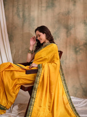 Womens Fashion Ethnic Yellow Color Sarees-MLSHWSA1559YLW0ONE