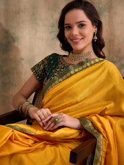 Womens Fashion Ethnic Yellow Color Sarees-MLSHWSA1559YLW0ONE