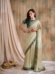 Womens Fashion Ethnic Pista Green Color Sarees-MLSHWSA1560PSG0ONE