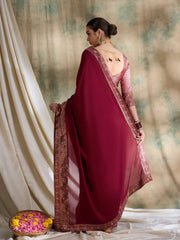 Womens Fashion Ethnic Red Color Sarees-MLSHWSA1578RED0ONE