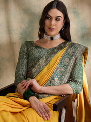 Womens Fashion Ethnic Yellow Color Sarees-MLSHWSA1579YLW0ONE