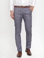Indian Needle Men's Blue Checked Formal