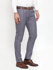 Indian Needle Men's Blue Checked Formal