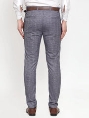 Indian Needle Men's Blue Checked Formal