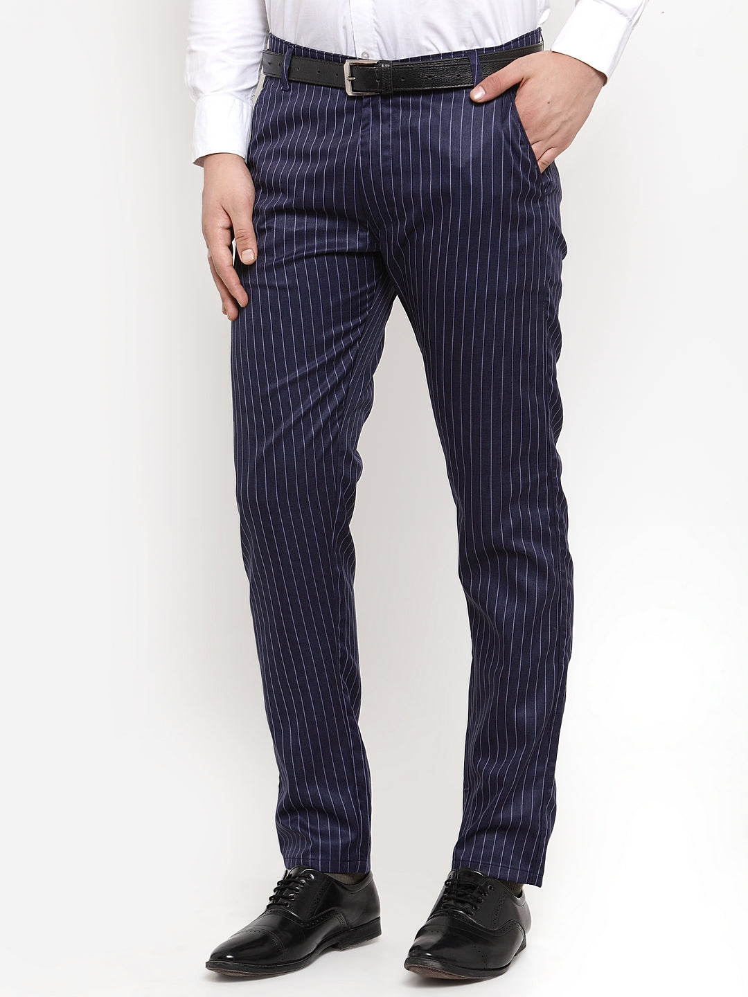 Indian Needle Grey Formal Trousers - Classic Cotton Pants for Men