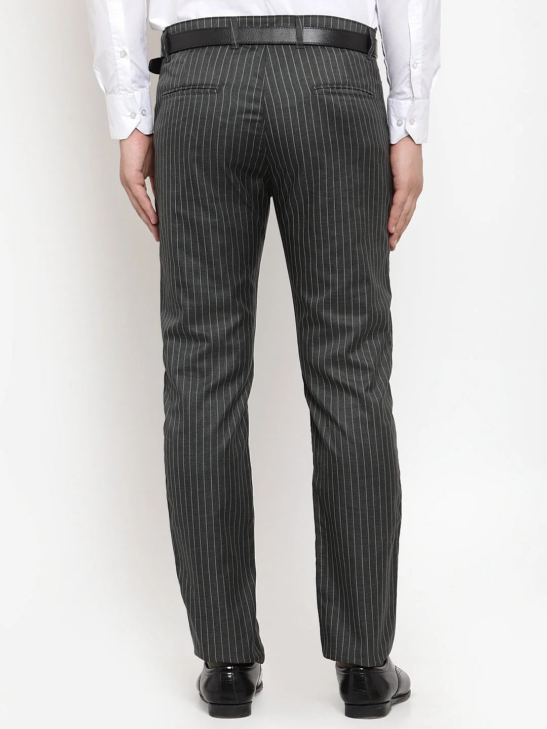 Jainish Grey Formal Trousers - Mens Cotton Pants for Office