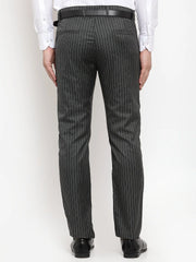 Jainish Men's Grey Solid Formal Trousers ( FGP 253Light-Grey )