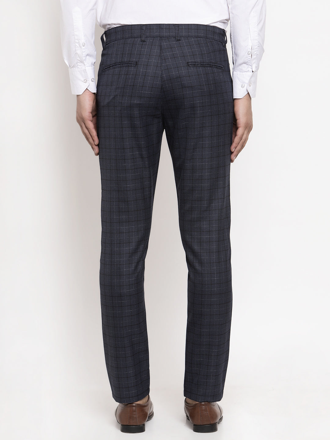 Black Cotton Formal Trousers - Indian Needle Menswear