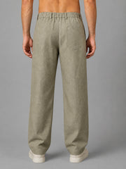 Linen Relaxed-Fit Regular Trousers for Men ( J-GP 308Pista )