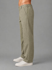 Linen Relaxed-Fit Regular Trousers for Men ( J-GP 308Pista )