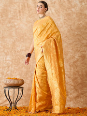 Womens Fashion Ethnic Gold Color Sarees-MLSHWSA1493GLD0ONE