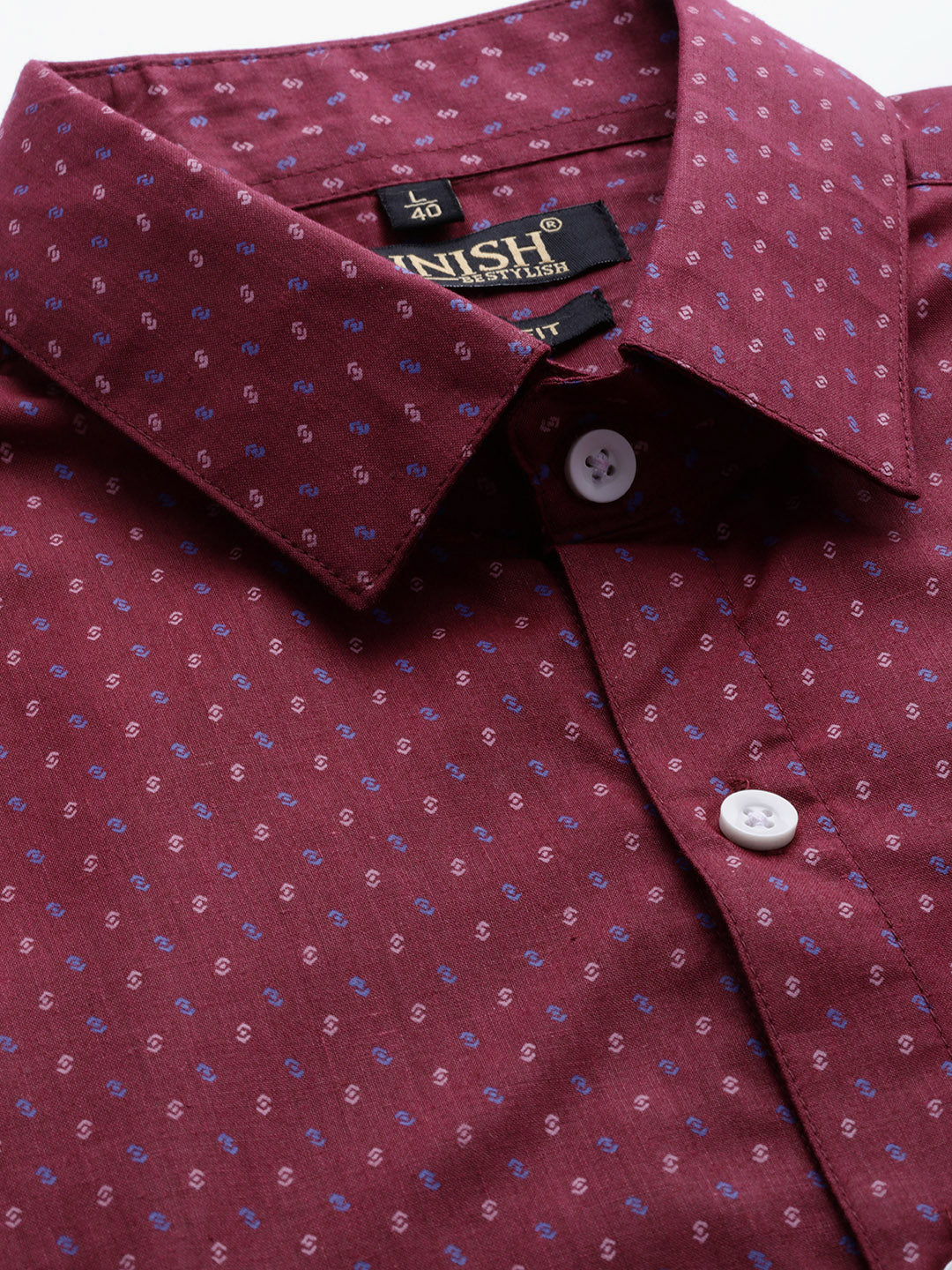 Purple Printed Cotton Mens Shirt | Formal Shirts Collection
