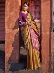 Women's Blend Teal Blue Printed Designer Saree With Blouse Piece-SANTONI115