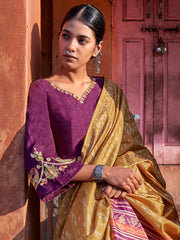 Women's Blend Teal Blue Printed Designer Saree With Blouse Piece-SANTONI115