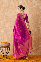 Womens Fashion Ethnic Pink Color Sarees-MLSHWSA1501PNK0ONE