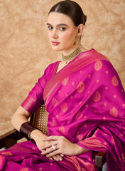 Womens Fashion Ethnic Pink Color Sarees-MLSHWSA1501PNK0ONE