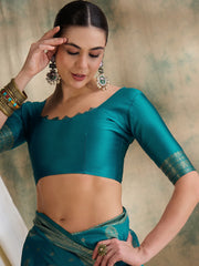 Womens Fashion Ethnic Blue Color Sarees-MLSHWSA1502BLU0ONE