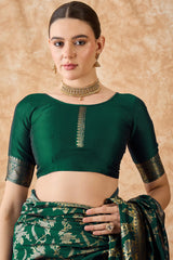 Womens Fashion Ethnic Green Color Sarees-MLSHWSA1507GRN0ONE