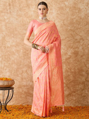 Womens Fashion Ethnic Peach Color Sarees-MLSHWSA1513PCH0ONE