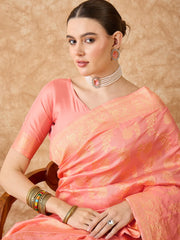 Womens Fashion Ethnic Peach Color Sarees-MLSHWSA1513PCH0ONE