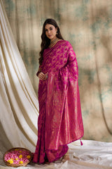 Womens Fashion Ethnic Pink Color Sarees-MLSHWSA1517PNK0ONE