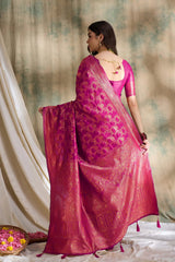 Womens Fashion Ethnic Pink Color Sarees-MLSHWSA1517PNK0ONE