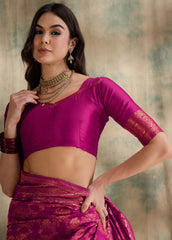 Womens Fashion Ethnic Pink Color Sarees-MLSHWSA1517PNK0ONE