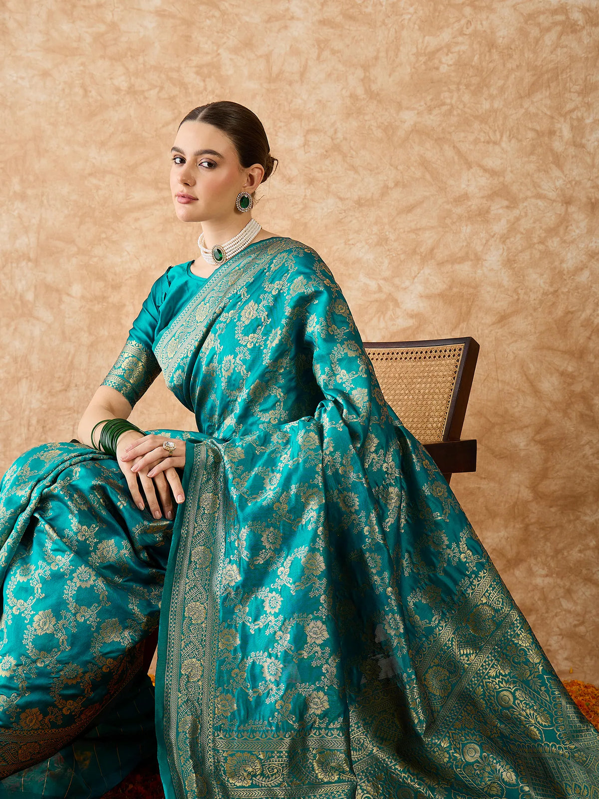 Womens Fashion Ethnic Blue Color Sarees-MLSHWSA1520BLU0ONE