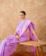 Womens Fashion Ethnic Lavender Color Sarees-MLSHWSA1524LVR0ONE