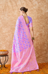 Womens Fashion Ethnic Lavender Color Sarees-MLSHWSA1524LVR0ONE