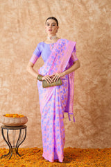 Womens Fashion Ethnic Lavender Color Sarees-MLSHWSA1524LVR0ONE