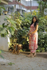 Women Printed Kurta Set-HFXMA-K164-PINK