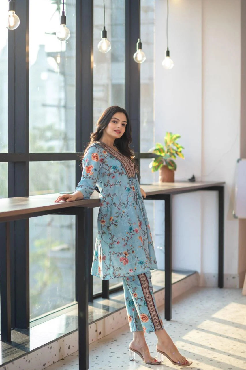 Women's Rayon Floral Printed Co-ords Set