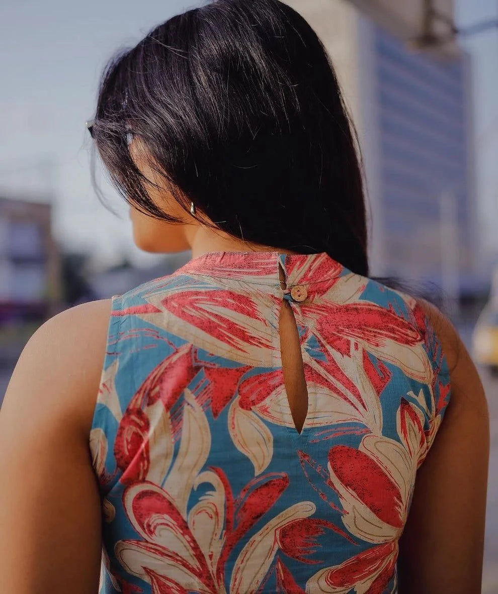 Women's Printed Knee Length Co-ords Set (K245)