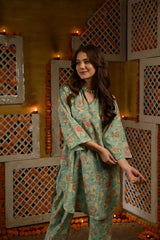 Floral Printed Rayon Co-ords et (K256)-HFXMA-K256-PISTA