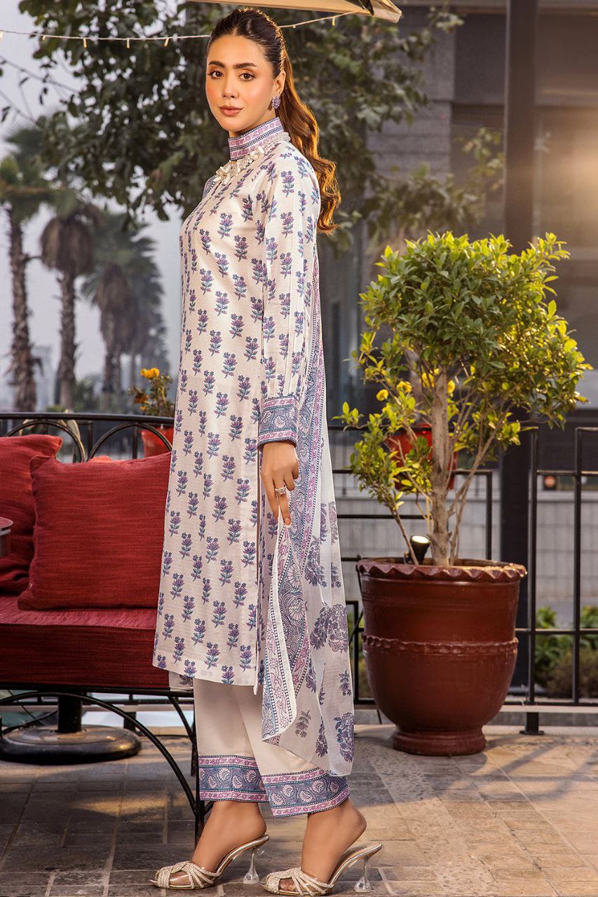 Women's Floral Printed Knee Length Rayon Kurti And Pant Set With Printed Dupatta (K260)