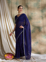 Womens Fashion Ethnic Blue Color Sarees-MLSHWSA1627BLU0ONE