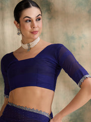 Womens Fashion Ethnic Blue Color Sarees-MLSHWSA1627BLU0ONE