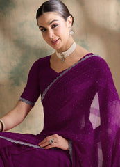 Womens Fashion Ethnic Purple Color Sarees-MLSHWSA1629PUP0ONE